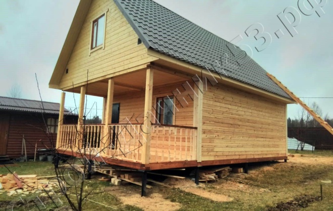 3 Брусовой дом К-14 6×9, 92 м², Московская область, Можайский район, деревня Синичино, ДНП Лесная поляна (2)